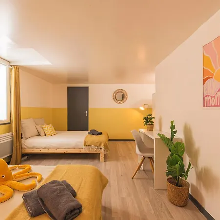 Le Pastel - 10 Couchages - Proche Cathedrale דירה ריימס